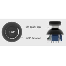 For PS5 PS4 K-SILVER JT13-005 320 Tension Adjustable TMR Magnetic Joystick 30-80gf Force Anti-drift Stick Repair Module