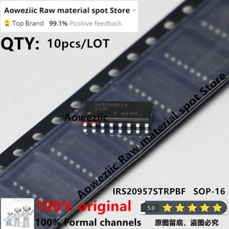 Aoweziic 2023+ 10pcs/LOT 100% New Imported Original IRS20957S IRS20957STRPBF SOP-16 Digital Audio Driver Chip