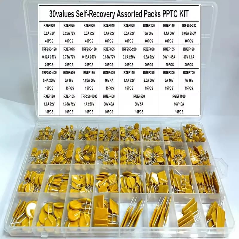 660PCS/BOX Self-Recovery Assorted Packs PPTC KIT 0.05A 0.1A 0.2A 0.25A 0.3A 0.4A 0.5A 0.75A 0.9A 1.1A 1.35A 2A 2.5A 3.75A 5.0