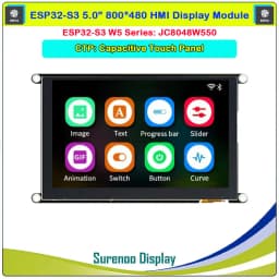 Guition HMI W5 ESP32-S3-N16R8 JC8048W550 5.0 inch IPS 800*480 LCD Display Module Touch Screen WIFI Bluetooth PSRAM FLASH