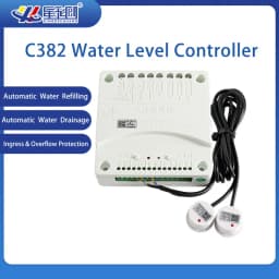 XKC-C382 DC12v 24v Flat Tank Water Pump Electric Valve Level Controller with Sensors, 1m 3m 5m Cable Optional