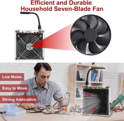Soldering Fume Absorber Electronics Kit DIY Smoke Extractor with LED Fan Essential Soldering Station Accessory for Smoke Removal
