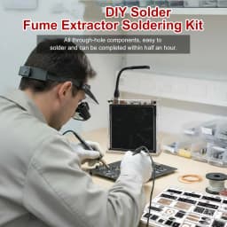 Soldering Fume Absorber Electronics Kit DIY Smoke Extractor with LED Fan Essential Soldering Station Accessory for Smoke Removal