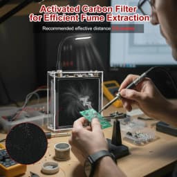 Soldering Fume Absorber Electronics Kit DIY Smoke Extractor with LED Fan Essential Soldering Station Accessory for Smoke Removal