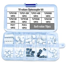 100PCS/Set Optocoupler Kit TLP421 TLP521 TLP521-2GB TLP521-4GB PC817 PC814 TLP621 TLP620 TLP781 TLP785 Electronic Component Kit