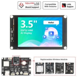 CrowPanel Advance 3.5-HMI ESP32 AI Functions Display 320x240 IPS Touch Screen Support Arduino/LVGL/Micropython