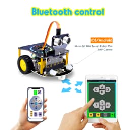 Keyestudio Microbit V2 Robot Car Kit for BBC Microbit V2 Smart Robot Cars for Makecode & Micropython Programming STEM Kit