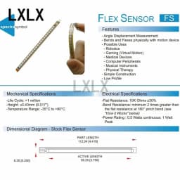 5 PCS 2.2/4.5 inch Bend Flex Sensor for Robotic Hand Power Electronic Glove Sensor Flex 2.2 Flex 4.5