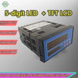 Digital Weighing Indicator Controller with Dual LED TFT Display High Precision 24-bit ADC RS485 Modbus Analog Output Relay Alarm