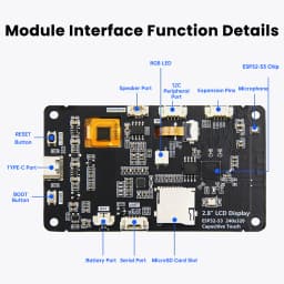 ESP32-S3 Development Board Wifi Bluetooth Intelligent Display Screen 2.8 Inch TFT Module Touch Screen Type C ES3N28P ES3C28