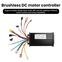 36V 48V 64V 30A Electric Vehicle Motor Controller 750-1500W Sine Wave Three-Mode Driver SM Connector Instrument Bicycle S866