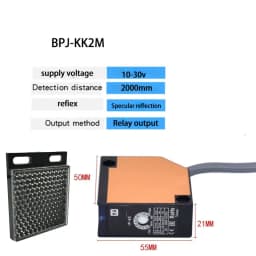 A3R Series Diffuse Reflection Photoelectric Switch Sensor, 4-Meter Detection Distance Relay Output
