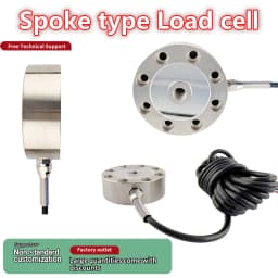 Wheel Spoke Load Cell 8/16 Mount Holes Compression Sensor with Cable 30kg-5000kg 40-100t Custom for Press Weighing System