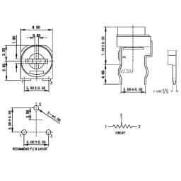 420Pcs/Box 42Values RM065 100R - 2M RM063 Carbon Film Horizontal Trimpot Potentiometer Assortment Kit Variable Resistor