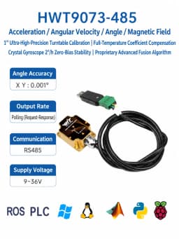 WitMotion HWT9073 AHRS IMU 3-Axis Accelerometer+Crystal Gyroscope+Magetometer, 0.001deg Accuracy with Advanced Fusion Algorithm