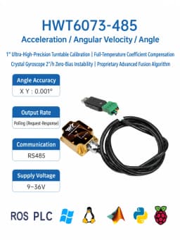 WitMotion HWT9073 AHRS IMU 3-Axis Accelerometer+Crystal Gyroscope+Magetometer, 0.001deg Accuracy with Advanced Fusion Algorithm