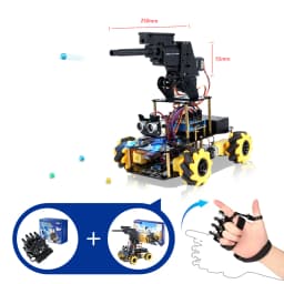 ACEBOTT ESP32 IoT WiFi Wheel Programmable Obstacle Avoidance Tracking Scratch Coding Starter Smart Robot Car Kit for Arduino