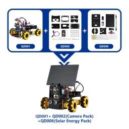 ACEBOTT ESP32 IoT WiFi Wheel Programmable Obstacle Avoidance Tracking Scratch Coding Starter Smart Robot Car Kit for Arduino