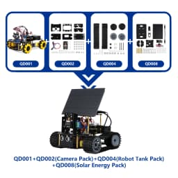 ACEBOTT ESP32 IoT WiFi Wheel Programmable Obstacle Avoidance Tracking Scratch Coding Starter Smart Robot Car Kit for Arduino