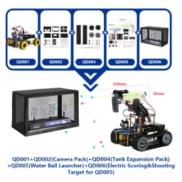 ACEBOTT ESP32 IoT WiFi Wheel Programmable Obstacle Avoidance Tracking Scratch Coding Starter Smart Robot Car Kit for Arduino