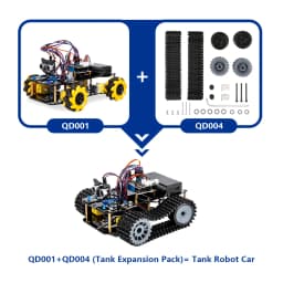 ACEBOTT ESP32 IoT WiFi Wheel Programmable Obstacle Avoidance Tracking Scratch Coding Starter Smart Robot Car Kit for Arduino