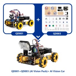 ACEBOTT ESP32 IoT WiFi Wheel Programmable Obstacle Avoidance Tracking Scratch Coding Starter Smart Robot Car Kit for Arduino