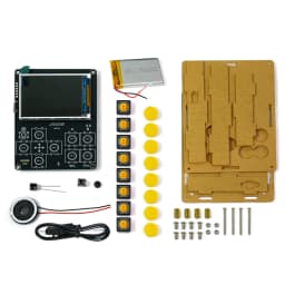 Handheld DIY Kit Game Console with Xiaozhi AI Voice Dialogue Built in 25 Classic Games Weather Clock Music Spectrum Electronic