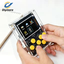 Handheld DIY Kit Game Console with Xiaozhi AI Voice Dialogue Built in 25 Classic Games Weather Clock Music Spectrum Electronic