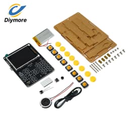 Handheld DIY Kit Game Console with Xiaozhi AI Voice Dialogue Built in 25 Classic Games Weather Clock Music Spectrum Electronic