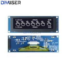 3.12 inch OLED Display Module SSD1322 256x64 for STM32 Raspberry Pi, SPI I2C Interface with Pre-soldered Pin Header