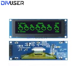 3.12 inch OLED Display Module SSD1322 256x64 for STM32 Raspberry Pi, SPI I2C Interface with Pre-soldered Pin Header