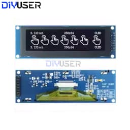3.12 inch OLED Display Module SSD1322 256x64 for STM32 Raspberry Pi, SPI I2C Interface with Pre-soldered Pin Header