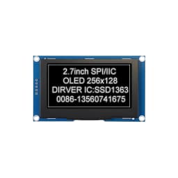 2.7 Inch 256*128 OLED Display Screen COG SPI IIC I2C interface 4PIN 7PIN 30PIN LCD Panel 256x128