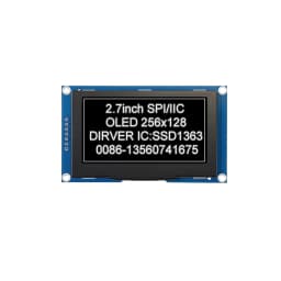 2.7 Inch 256*128 OLED Display Screen COG SPI IIC I2C interface 4PIN 7PIN 30PIN LCD Panel 256x128