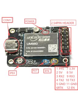Hosin Starcom UM980 development board, small size