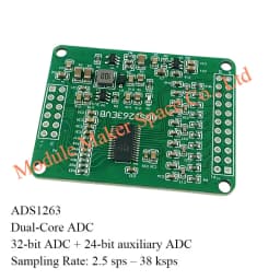 ADS1263 10-Channel 32-bit Precision ADC Module & Data Acquisition Card with 24-bit Aux ADC, 32ksps, for Strain/Temp