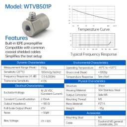 WitMotion WTVB05 Temperature Vibration 3 Xial Acceleration+Amplitude+Displacement+Frequency IP67 Sensor for Motor Water Pump