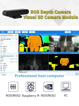 ORBBEC ASTRA Pro 3D Depth Camera Module 0.6-8M Range For AI Robot Raspberry PI Drones Development Face Recognition With ROS1ROS2