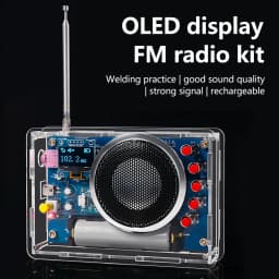 RDA5807 FM Radio DIY Kit Rechargeable FM 87-108MHz OLED Display DIY Electronics Welding Assembly Practice Parts