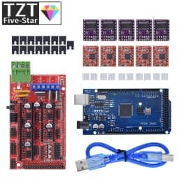 3D Printer Mega 2560 R3 + RAMPS 1.4 Control Panel+ 5pcs A4988 or DRV8825 Stepper Motor Drive For 3D Printer Kit For arduino kit