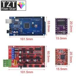 3D Printer Mega 2560 R3 + RAMPS 1.4 Control Panel+ 5pcs A4988 or DRV8825 Stepper Motor Drive For 3D Printer Kit For arduino kit