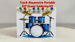 DIY Drum Soldering Practice Kit with Touch Sensor Sound & LED Lights STEM Electronics Project for School Students & Music Lovers