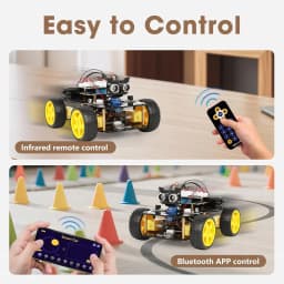 ACEBOTT Robotics Kit for Kids Smart Robot Car Kit Compatible with Arduino & Scratch STEM Toys Coding Robot Kit with App Control