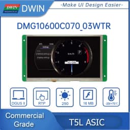DWIN 7.0 Inch Display 1024*600 HMI Smart Module IPS-TFT-LCD Module Capacitive Touch Panel Wide Viewing Angle DMG10600C070_03W