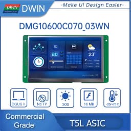 DWIN 7.0 Inch Display 1024*600 HMI Smart Module IPS-TFT-LCD Module Capacitive Touch Panel Wide Viewing Angle DMG10600C070_03W