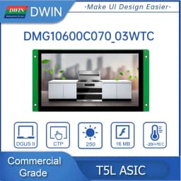 DWIN 7.0 Inch Display 1024*600 HMI Smart Module IPS-TFT-LCD Module Capacitive Touch Panel Wide Viewing Angle DMG10600C070_03W