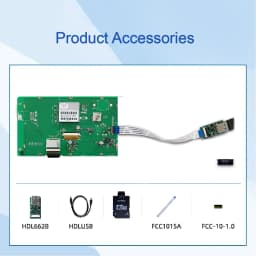 DWIN 7.0 Inch Display 1024*600 HMI Smart Module IPS-TFT-LCD Module Capacitive Touch Panel Wide Viewing Angle DMG10600C070_03W