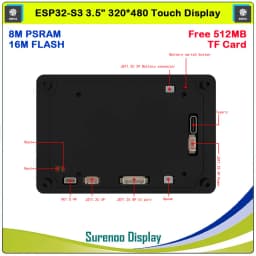 Guition HMI W5 ESP32-S3-N16R8 3.5 Inch 320x480 IPS LCD Display Module Touch Screen WiFi Bluetooth PSRAM Flash JC3248W535C_I_Y