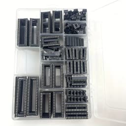 213Pcs/Box 2.54 1.778 mm Pitch DIP IC Sockets Solder Type Adaptor Assortment Kit (6/8/14/16/18/20/24/28/40/48 Pins)