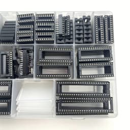 213Pcs/Box 2.54 1.778 mm Pitch DIP IC Sockets Solder Type Adaptor Assortment Kit (6/8/14/16/18/20/24/28/40/48 Pins)